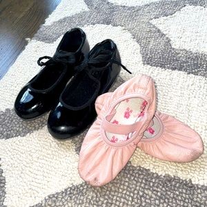 Girls tap and ballet shoe bundle